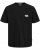  Jack & Jones Tavira Type Crew Neck T-Shirt Black - Kratke Majice - Moške kratke majice za močnejše postave