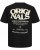  Jack & Jones Tavira Type Crew Neck T-Shirt Black - Kratke Majice - Moške kratke majice za močnejše postave