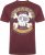 Kam Jeans 5753 Buccaneer Print T-Shirt BURGUNDY MARL - Kratke Majice - Moške kratke majice za močnejše postave