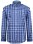 Kam Jeans 6155 Long Sleeve Check Shirt Blue - Srajce - Moške srajce za Močnejše Postave