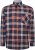Kam Jeans P038 LS Premium Cotton Check Shirt Navy - Srajce - Moške srajce za Močnejše Postave