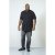 D555 Archer Collarless Shirt Black - Srajce - Moške srajce za Močnejše Postave
