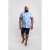 D555 Santana Hawaii Shirt Sky Blue - Srajce - Moške srajce za Močnejše Postave