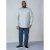 D555 Plato Long Sleeve T-shirt Grey - Kratke Majice - Moške kratke majice za močnejše postave
