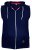 D555 Blake Sleeveless Hoodie Navy - Puloverji & jopice - Moški Puloverji & Jopice za Močnejše Postave