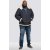 D555 Hudson Hooded Puffer Jacket Navy - Jakne - Moške bunde za Močnejše Postave