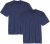 Adamo Marlon Comfort fit 2-pack T-shirt Denim Blue - Kratke Majice - Moške kratke majice za močnejše postave