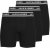 Jack & Jones Solid Boxer 3-Pack Black - Boksarice - Moške Boksarice za Močnejše postave