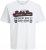 Jack & Jones Logo 2COL T-Shirt White - Kratke Majice - Moške kratke majice za močnejše postave