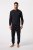 JP1880 Pyjamas Two-piece Long Sleeve and Long Trousers Navy - Spodnje perilo & kopalne hlače - Moško Spodnje Perilo za močnejše postave