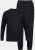 JP1880 Two-piece Pyjamas Long Sleeve and Long Trousers Black - Spodnje perilo & kopalne hlače - Moško Spodnje Perilo za močnejše postave