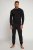 JP1880 Two-piece Pyjamas Long Sleeve and Long Trousers Black - Spodnje perilo & kopalne hlače - Moško Spodnje Perilo za močnejše postave