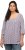 Ulla Popken Polka Dot 3/4 Sleeve Square Neck A-Line Tee Light Blue-Grey - Natisnjene majice za ženske - 