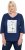 Ulla Popken Decorative Plant 3/4 Sleeve T-Shirt Ink Blue - Natisnjene majice za ženske - 