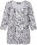 Ulla Popken Number Print 3/4 Sleeve Tee Snow White - Natisnjene majice za ženske - 