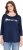 Ulla Popken Queens 3/4 Sleeve Graphic Tee Ink Blue - Natisnjene majice za ženske - 