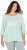 Ulla Popken Metallic Lettering 3/4 Sleeve Tee Mint Green - Natisnjene majice za ženske - 