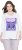 Ulla Popken Fashion Graphic T-Shirt Off-White - Natisnjene majice za ženske - 