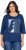 Ulla Popken Inspirational Graphic Lettering 3/4 Sleeve Tee Dark Blue - Natisnjene majice za ženske - 