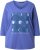 Ulla Popken Meet Me In The Moonlight 3/4 Sleeve Graphic Tee Atlantic Blue - Natisnjene majice za ženske - 