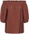 Kaffe Curve Neela Off-Shoulder Blouse Henna Brown - Bluze & Tunike - 