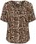 Kaffe Curve Ami Short Sleeve Blouse Printed Leopard - Bluze & Tunike - 