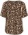 Kaffe Curve Ami Short Sleeve Blouse Printed Leopard - Bluze & Tunike - 