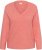Kaffe Curve Jilanda V-Neck Pullover Red - Puloverji & pletenine - 