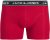 Jack & Jones Hector Solid Trunks 3-Pack Navy/Red/Grey - Boksarice - Moške Boksarice za Močnejše postave