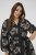 Kaffe Curve Kimmie Dress Black Chalk Embroidery - Midi obleke - 
