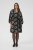 Kaffe Curve Kimmie Dress Black Chalk Embroidery - Midi obleke - 