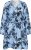 Kaffe Curve Aliana Dress Blue Flower Animal - Midi obleke - 