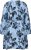 Kaffe Curve Aliana Dress Blue Flower Animal - Midi obleke - 
