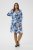 Kaffe Curve Aliana Dress Blue Flower Animal - Midi obleke - 