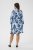 Kaffe Curve Aliana Dress Blue Flower Animal - Midi obleke - 