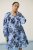 Kaffe Curve Aliana Dress Blue Flower Animal - Midi obleke - 