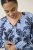 Kaffe Curve Aliana Dress Blue Flower Animal - Midi obleke - 