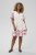 Kaffe Curve Rosa Mini Dress White Rose Border Flower - Mini obleke - 
