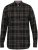 D555 Destin Checked Long Sleeve Shirt Black/Tan Check - Srajce z dolgimi rokavi - 