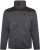 Kam jeans KV133 Twisted Marl Fleece Jacket Black - Jakne - Moške bunde za Močnejše Postave
