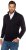 JP1880 Cardigan Knitted with Zipper Navy - Puloverji & jopice - Moški Puloverji & Jopice za Močnejše Postave