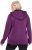 Ulla Popken Sweater Knit Fleece Hoodie Aubergine - Puloverji & jopice - 
