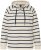 Ulla Popken Stripe Print Loungewear Hoodie Chalk - Puloverji & jopice - 