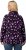 Ulla Popken Floral Print Drawstring Collar Hoodie Black - Puloverji & jopice - 
