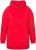 Ulla Popken Back Print Kangaroo Pocket Hoodie Hibiscus Red - Puloverji & jopice - 