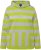 Ulla Popken Mixed Stripe Long Sleeve Hoodie Apple Green - Puloverji & jopice - 