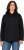 Ulla Popken Cable Knit Long Sleeve Hoodie Black - Puloverji & jopice - 
