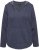 Ulla Popken Open Edged Long Sleeve V-Neck Hoodie Navy - Puloverji & jopice - 