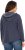 Ulla Popken Open Edged Long Sleeve V-Neck Hoodie Navy - Puloverji & jopice - 