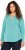 Ulla Popken Open Edged Long Sleeve V-Neck Hoodie Mint Green - Puloverji & jopice - 